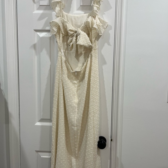 Lulu's Cream Ruffle Maxi Dress - Picture 2 of 6